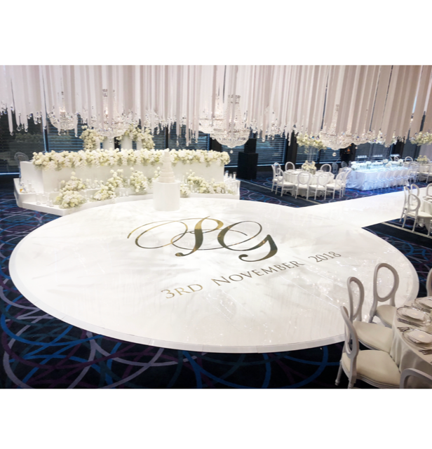 White Gloss Dance Floors (Circular)